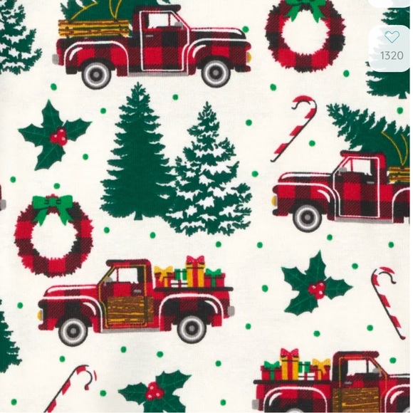 Unisex Kids Matching Family O Christmas Tree Snug Fit Cotton Pajamas-Bunnys Tail - Picture 2 of 7